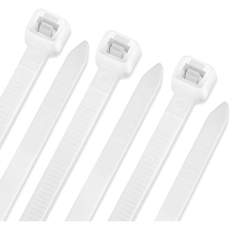 Cable Tie, 18, 120 Lb, Natural Nylon, 50 Pack